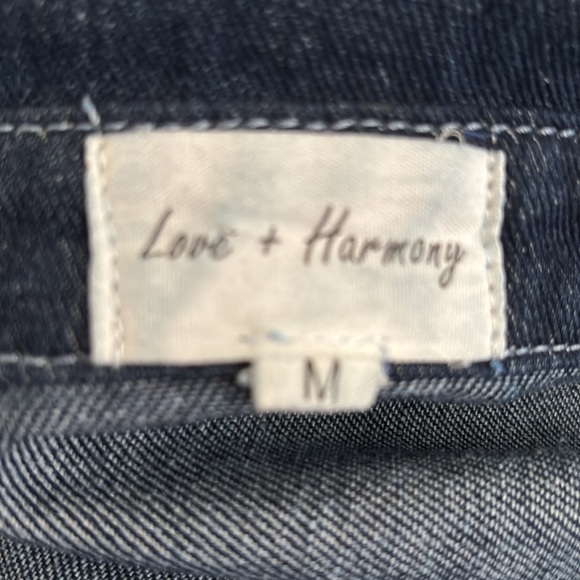 LOVE + HARMONY Novelty Patchwork Denim Chore Coat, Barn Jacket - M - Picture 8 of 12